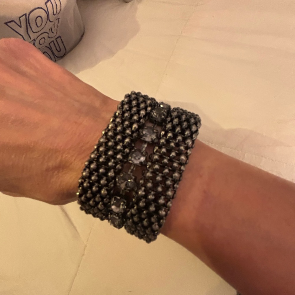 Elegant Silver Beaded Bracelet